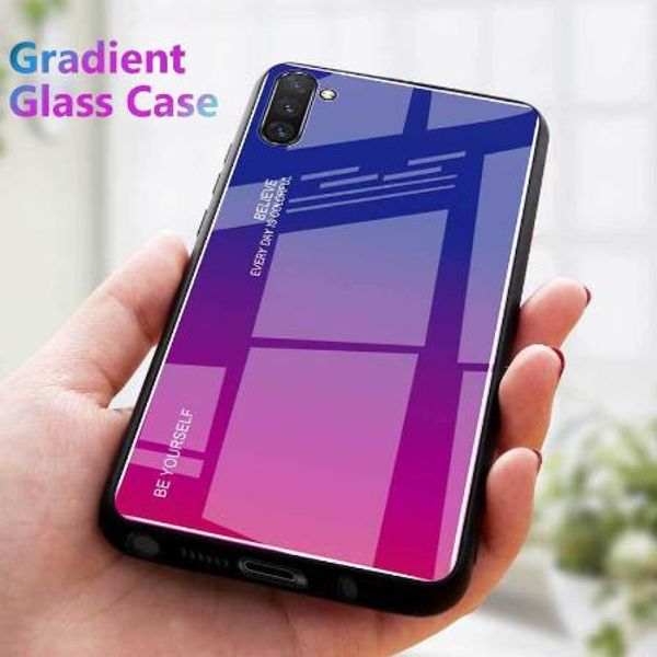 

gradient tempered glass case for samsung galaxy note 10 10 pro s8 s9 s10 s10e 5g note 8 9 plus a30 a50 a60 a70 phone case back glass case