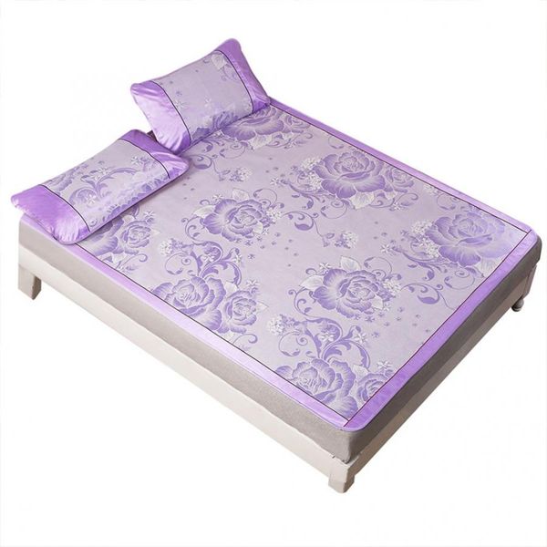 

ice cooling summer sleeping mat folding purple fitted sheet set