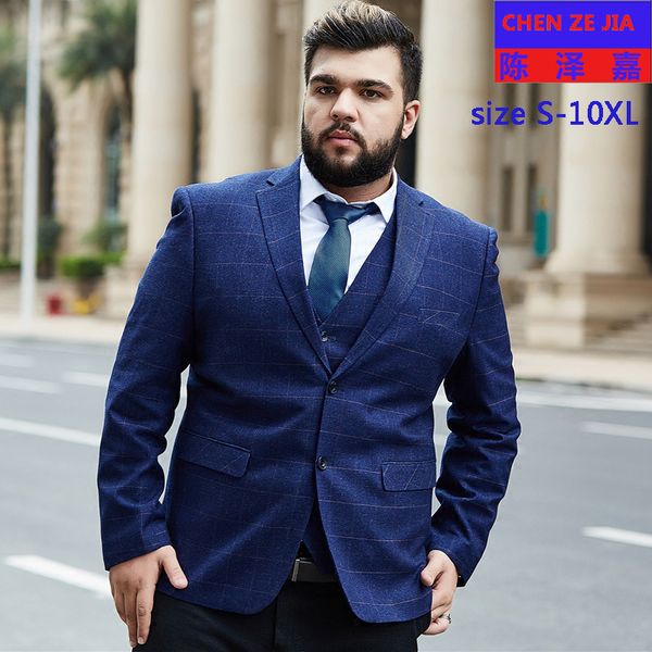 

new arrival fashion men suit super large coat single breasted casual men blazer grid mens plus size m- 4xl 5xl 6xl 7xl 8xl 9xl, White;black