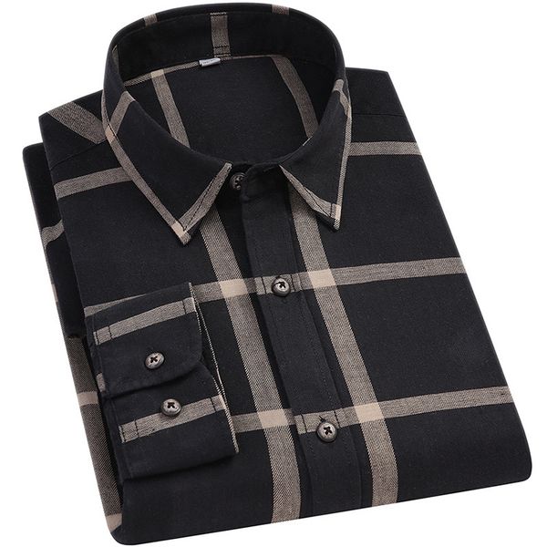 

mens designer wear summer large plaid casual long sleeve shirt men, White;black