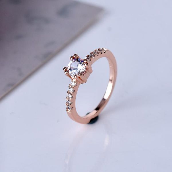 

lovers princess ring zircon cz engagement wedding band rings for women bridal statement party jewelry, Slivery;golden