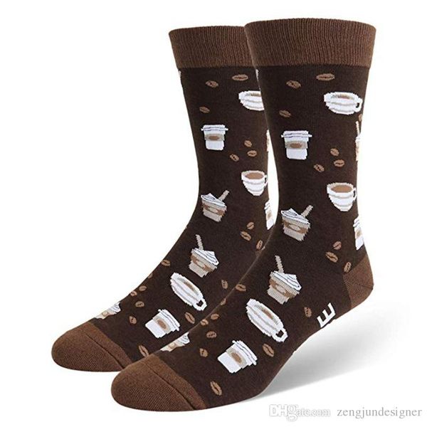 

женская мода дизайнер носки письмо кофе принт мода женская одежда середины чулки милый стиль повседневная одежда, Black;white
