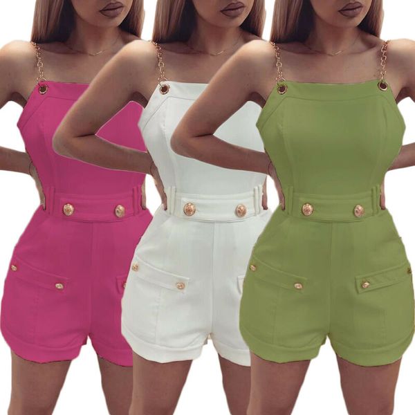 

2020 лето новых женщин clubwear шорты solid bodycon партии легкий костюм с шортами комбинезон romper брюки, Black;white