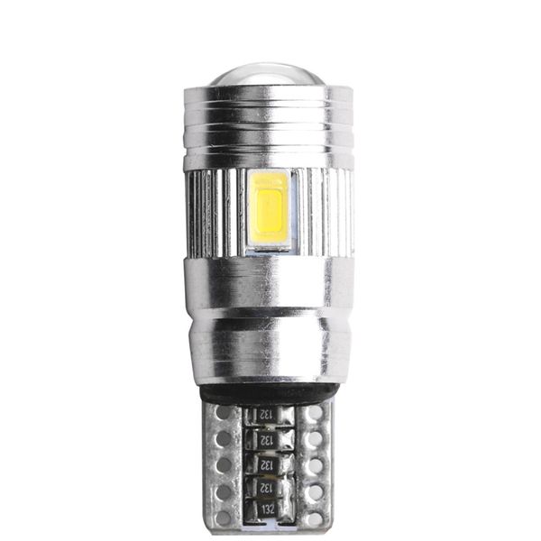 

2pcs t10 5630 6smd w5w car led turn signal bulb canbus auto interior dome reading light wedge side parking reverse brake lamp