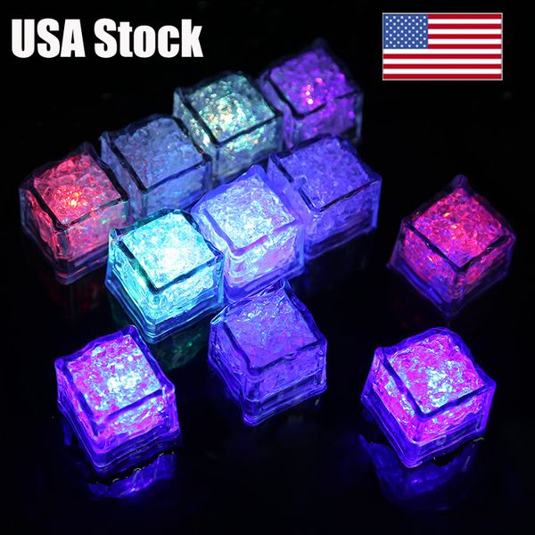 

rgb led flashing ice cube lights water submersible liquid sensor led light for club wedding party champagne tower christmas festive