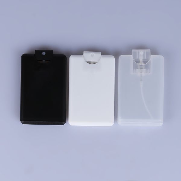 

20ml empty card pla tic prayer perfume bottle clear white black portable pocket pray perfume atomizer container 50pc lot