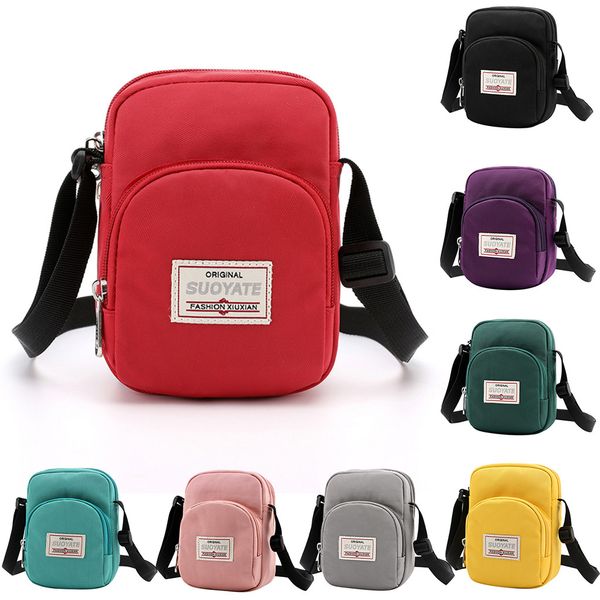 

ms. autumn student canvas diagonal bag waterproof casual mobile phone bag shoulder slung mini bolsa feminina