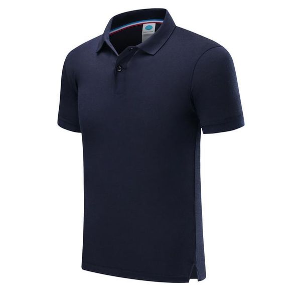 

sd 20071 cf 2019 new solid color short-sleeved polo shirt comfortable and breathable men and women blue t-shirt, Black