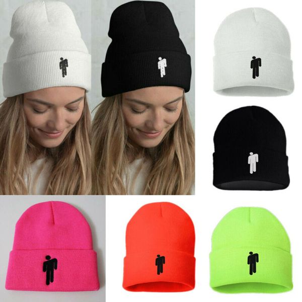 

5 color billie eilish женщины мужчины мужская шапочка stickman knit cap hat bonnet
