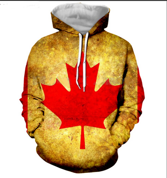 

new fashion cool sweatshirt hoodies 3d print mens womens casual flag canada style streetwear clothes rl0188, Black