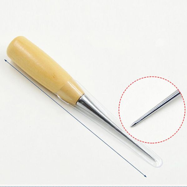

professional leather wood handle awl tools for leathercraft stitching sewing pld