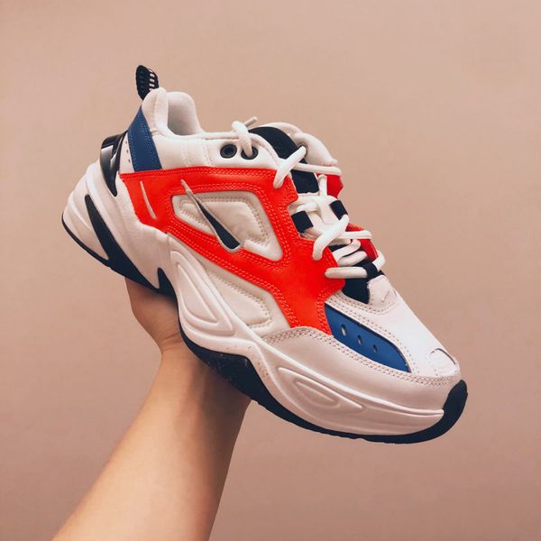 

2019 rainbow triple black creamy white zoom 2k m2k men running shoes tekno race red royal blue dark grey men's women sports sneaker