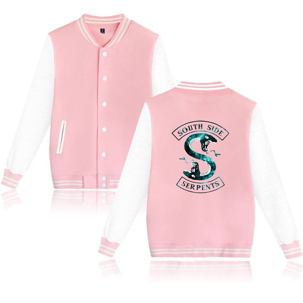 

riverdale columbia printing role-playing street comfortable baseball jacket fashion long-sleeved jacket casual, Black;brown