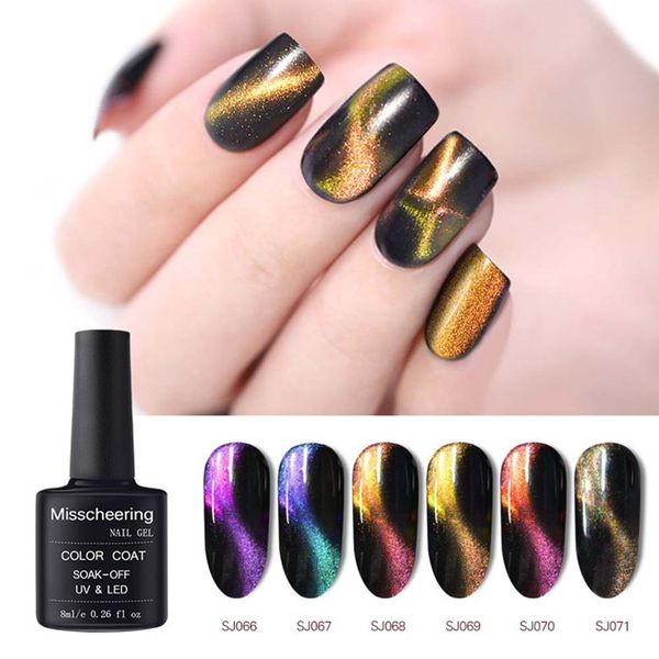 

chameleon 3d cat eye nail polish magnetic aurora series 6ml varnish magnet nail art lacquer black base needed