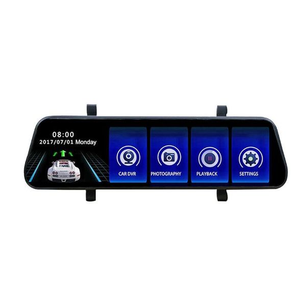 

9.35in full touch screen dual lens car dash cam rearview mirror dvr camera car dvr