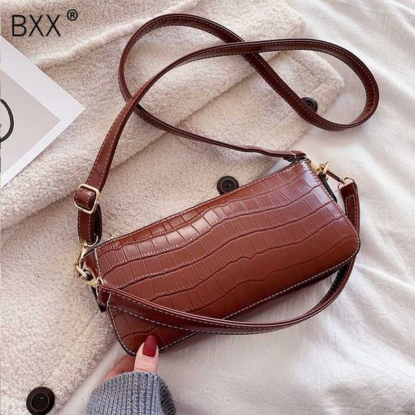 

bxx] leather crocodile pattern crossbody bags for women 2020 spring fashion shoulder messenger bag female travel handbags hk863
