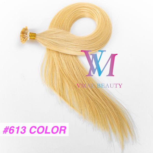

brazilian natural black brown blonde double drawn 1g strand 100g pre bonded straight keratin stick i tip human hair extension