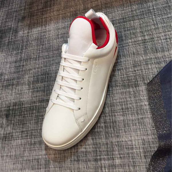 

new men sneaker shoes 2020 new casual shoes men leather flat lace-up low sneakers men tenis masculino, Black