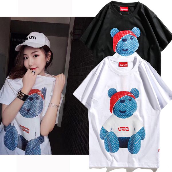 

Женская футболка пиратский медведь с короткими рукавами для мужчин и женщин лето