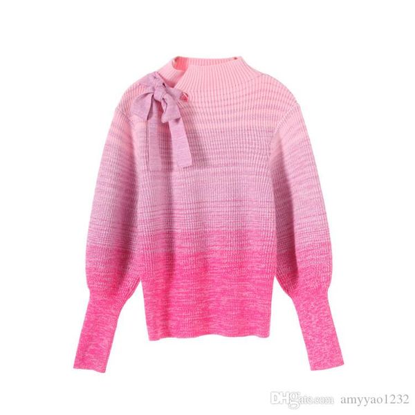 

119 2020 весна бренд же стиль свитер пуловер круглый вырез с длинным рукавом красный мода женская одежда changji, White;black