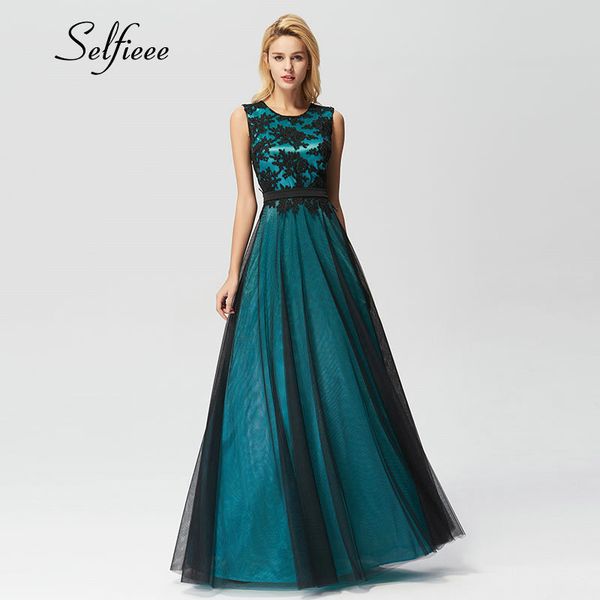 

Robe de Soiree Longue Black Lace Red Women Dress Elegant Long Cheap Appliques Tulle Vintage Party Dresses Vestido de Festa