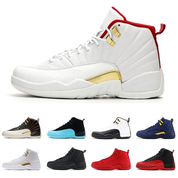 

12 12s basketball shoes for men fiba game royal triple black gym red cny dark grey university blue mens sports sneakers size 8-13