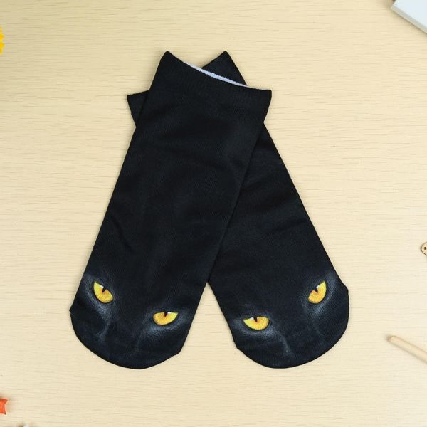 

fashion cartoon socks cute colorful cartoon 3d print low cut ankle casual socks for ga0112-11, Black;white