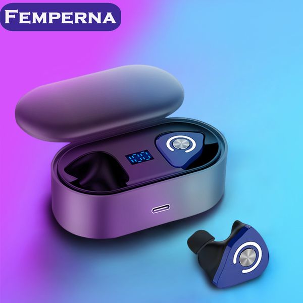 

femperna m9 tws bluetooth earphones wireless headphones 3d stereo true wireless earbuds sports hifi headset with dual microphone