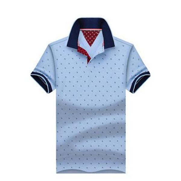 

Cotton New Brand Polos Mens Printed Polo Shirts Cotton Short Sleeve Camisas Polo Casual Stand Collar Male Polo Shirt Embroidery