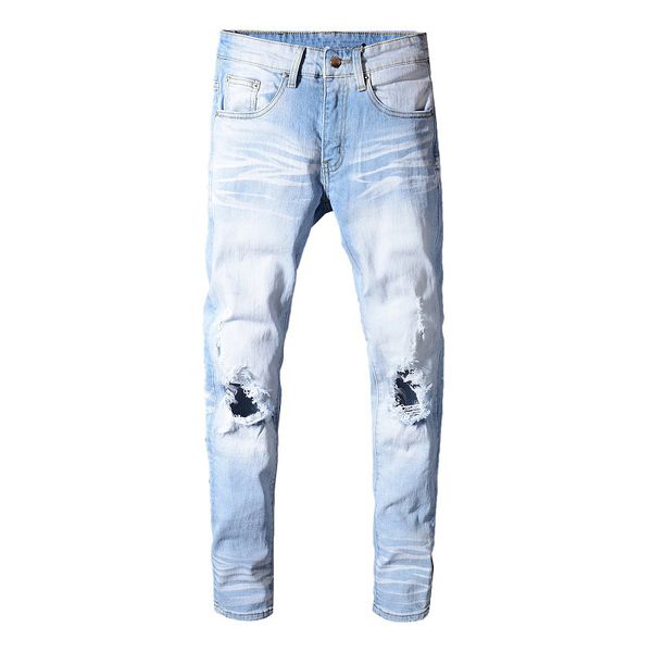 Compre Hombres De Diseno De Alta Calidad Blue Jeans Slim Fit