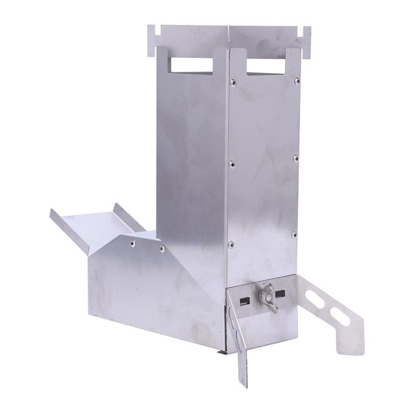 

outdoor stainless steel stove collapsible rocket wood burning stove for camping hiking picnic cooking furnace silver