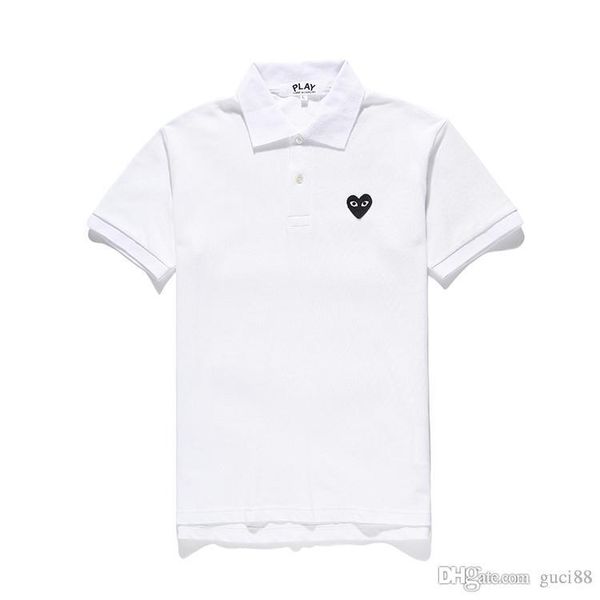 

Дизайнерские рубашки поло мужские от красно-белого сердца DES GARCONS, футболка COTTON Polo