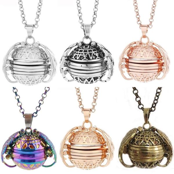

2019 new magic p pendant memory floating locket necklace plated angel wings flash box fashion box necklaces for women, Silver