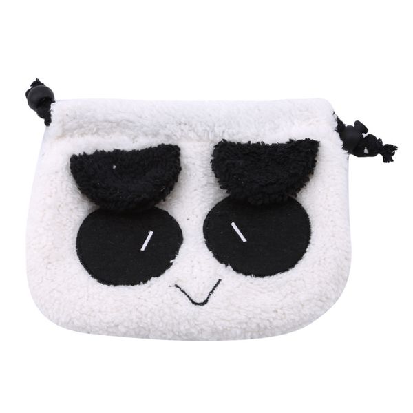 

lovely panda face pouch makeup cosmetic drawstring bag multifunctional storage bag with coin purse soft pouch travel organizer