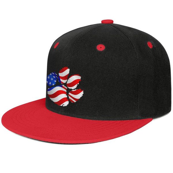 Clemson Tigers Football Logo Usa Flag Red Mens And Women Trucker Flat Brim Cap Design Designer Custom Blank Vintage Cute Best Personalised Caps Hats