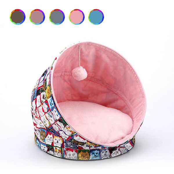 

cat bed house mats for puppy pets, soft thick home nest warm cave bed, dog bed sofa, cat sleep kitten bag supplies pet product