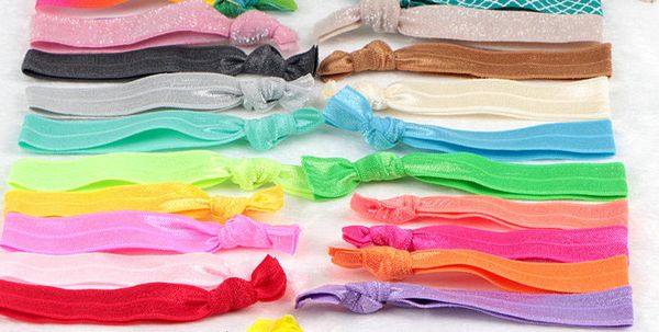 2019 Fashion Hot Knotted Hair Ties Fold Over Elastic Hair Band Foe