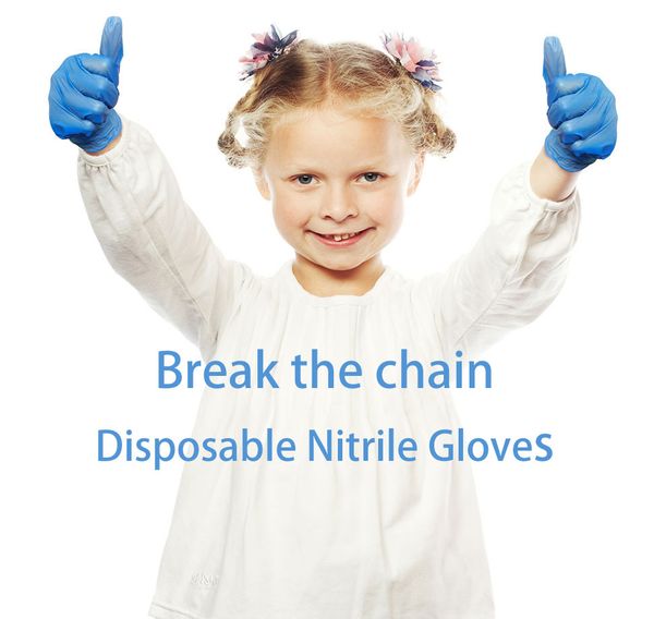 

быстрая доставка одноразовые нитриловые перчатки для детей для левой и правой руки, чтобы разорвать цепь из китая высокое качество перчатки