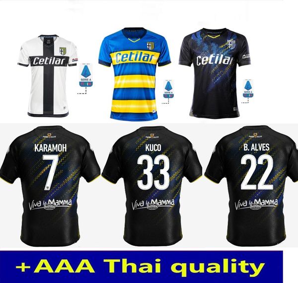 

19 / 20 parma special edition calcio soccer jersey 2019 home white parma crespo cannavaro ceravolo calaio baraye custom football shirts away, Black