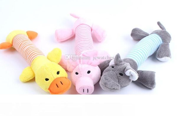 

3 style dog toys pet puppy chew squeaky plush duck pig elephant sound toys wholesale ing