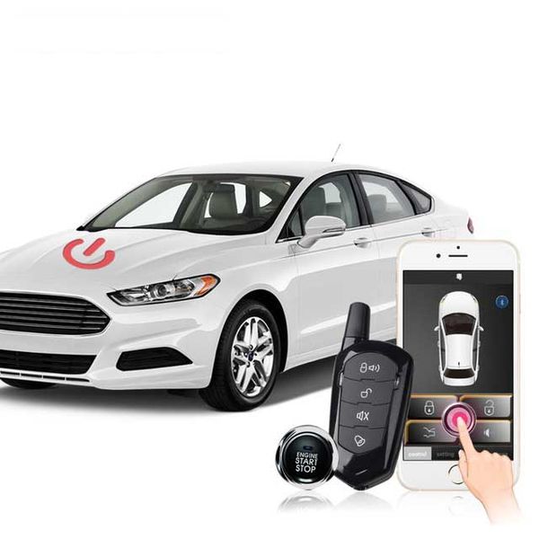 

app start scar alarm system with remote start and keyless entry pke smartphone sheriff central locking/unlock door mp900