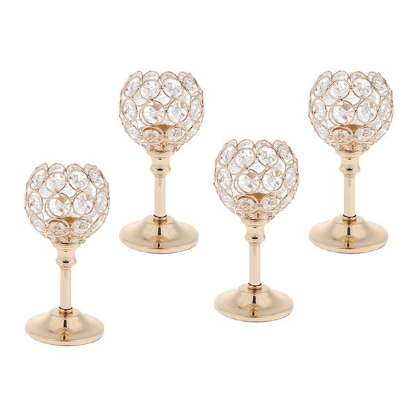 

wedding mosaic candelabra countertablecandlestick bowl golden-s 4pcs