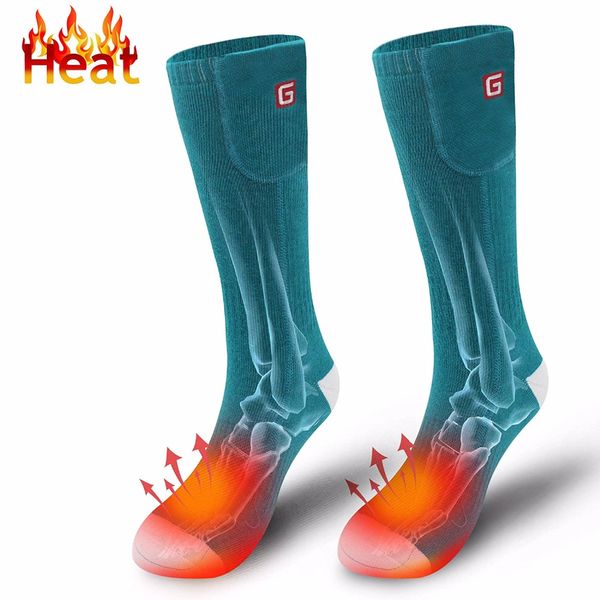 

rechargeable electric battery heated warm socks kit for chronically cold feet,indoor outdoor sport thermal socks for men& women, Black