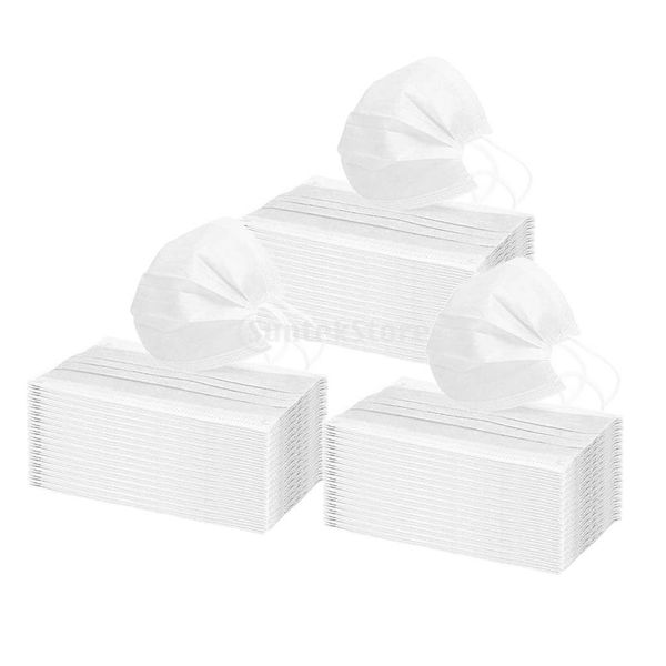 

180 pcs 3 ply disposable face mask anti dust haze fog smog protection white