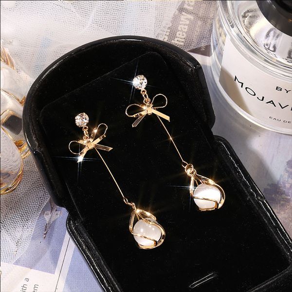 

new arrival fashion metal trendy water drop women dangle earrings simple korean jewelry female long pendant eardrop, Silver