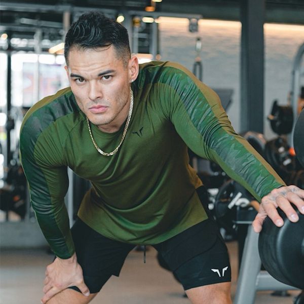 

brand men's running t-shirts quick dry compression sport t-shirts fitness gym running shirts tees men's soccer jersey sportswear, Black;blue