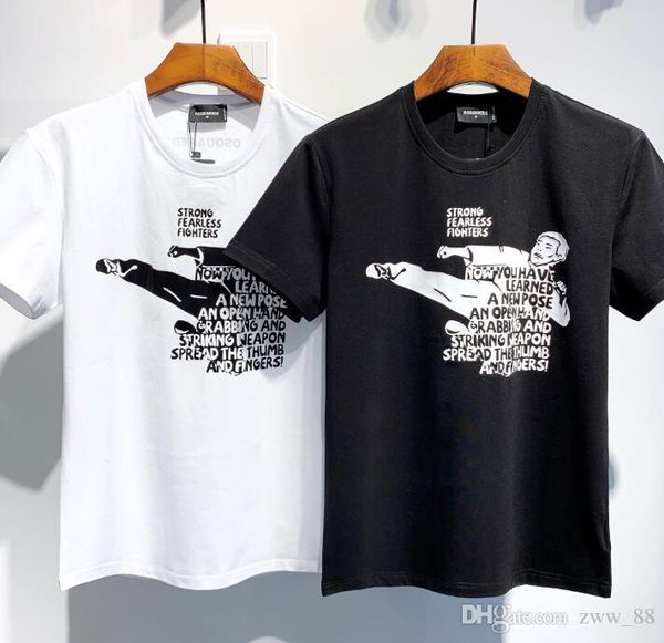 

2020 summer luxury kung bruce lee letter printing london tee t-shirt men women clothes cotton casual t shirt, White;black