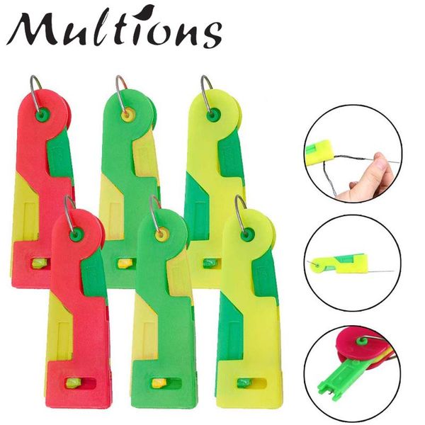 

3pcs plastic automatic needle threader device elderly easy to use sewing threaders needle threading diy needlework sewing tools, Black