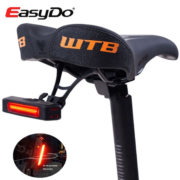 

easydo waterproof usb rechargeable bicycle rear light mtb road bike led rear lights saddle lamp night warning riding accessories