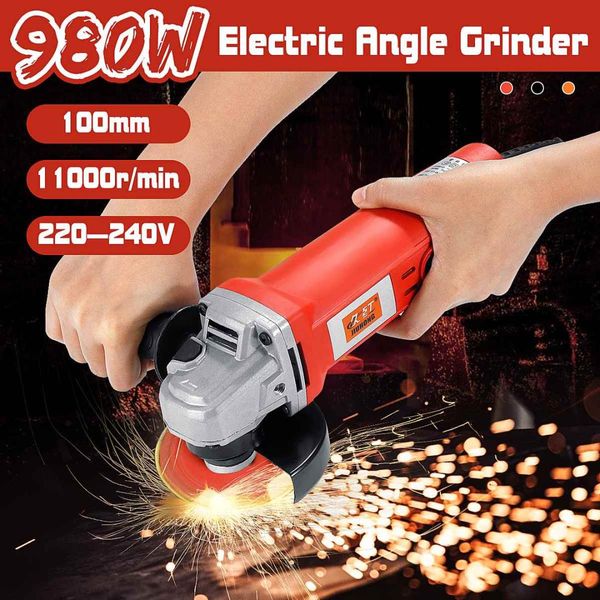 

11000r/min angle grinder grinding woods steel power tool 980w electric grinder machine anti-slip polishing polisher household